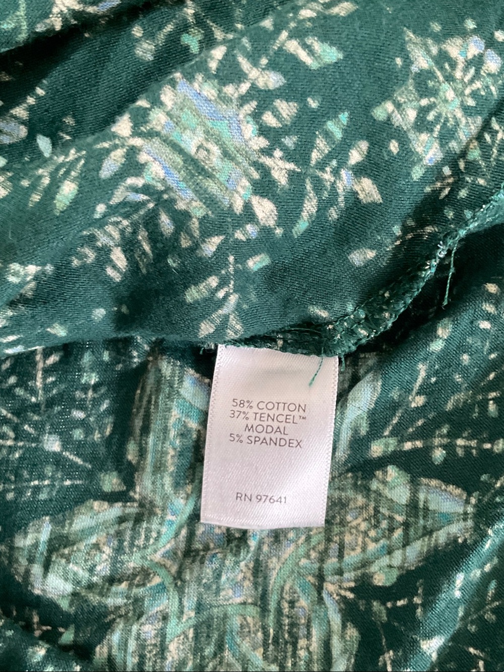J. Jill green crystal pattern pullover top - Picture 6 of 6